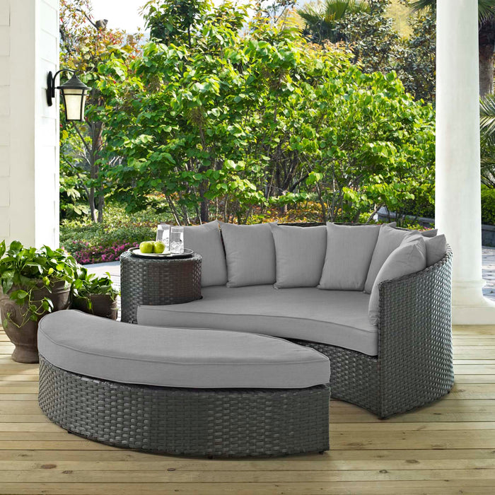 Sojourn Outdoor Patio Sunbrella® Daybed by Modway - back view