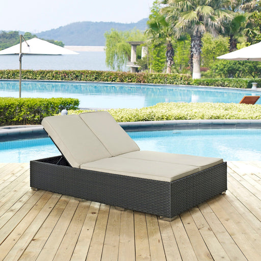 Sojourn Outdoor Patio Sunbrella® Double Chaise - Modway \outdoor\chaise lounges