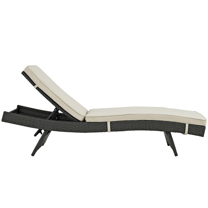 Sojourn Outdoor Patio Sunbrella® Chaise - in lifestyle setting
