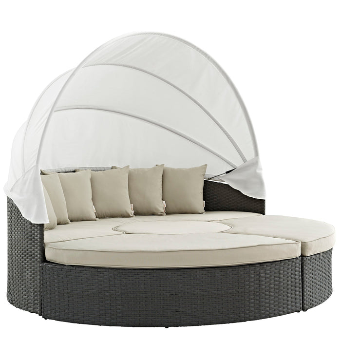 Sojourn Outdoor Patio Sunbrella® Daybed by Modway - angle view