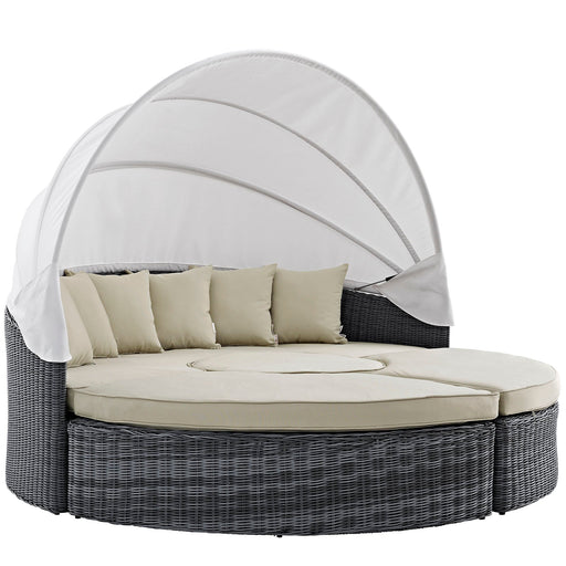 Summon Canopy Outdoor Patio Sunbrella® Daybed by Modway - angle view