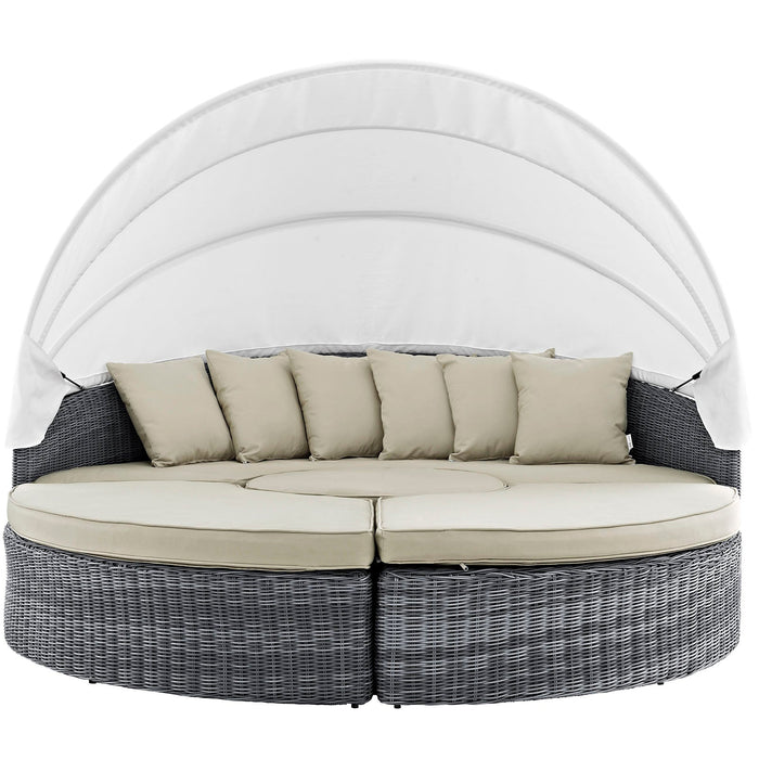 Summon Canopy Outdoor Patio Sunbrella® Daybed by Modway - back view