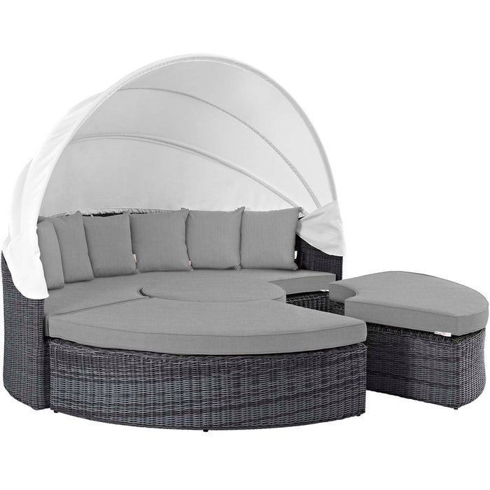 Summon Canopy Outdoor Patio Sunbrella® Daybed by Modway - lifestyle in-use