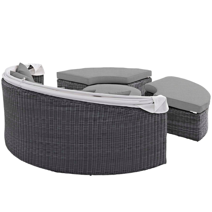 Summon Canopy Outdoor Patio Sunbrella® Daybed by Modway - top view