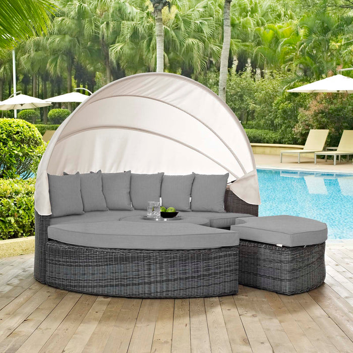 Summon Canopy Outdoor Patio Sunbrella® Daybed by Modway - specifications diagram