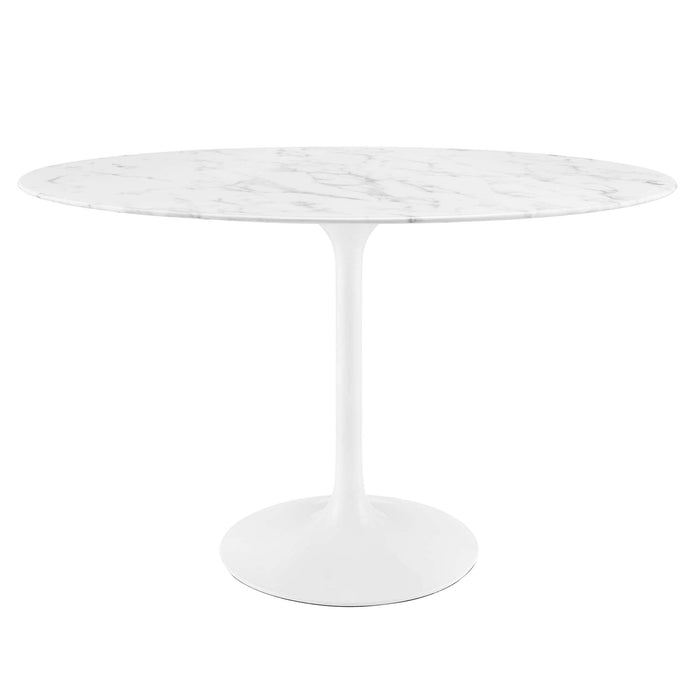 Lippa Oval Artificial Marble Dining Table