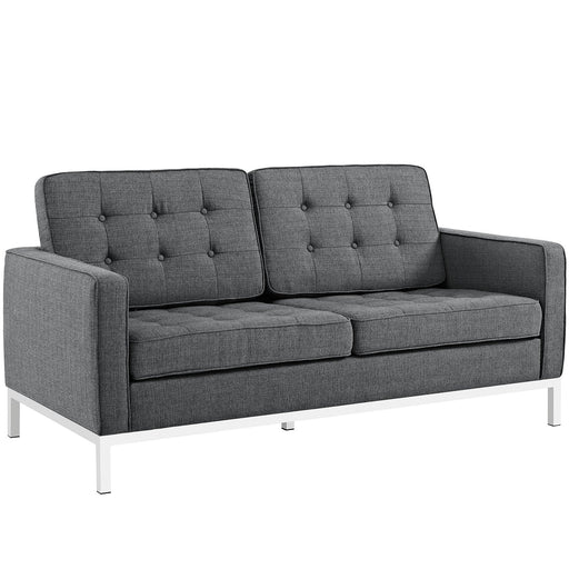 Loft Upholstered Fabric Loveseat - alternate angle view