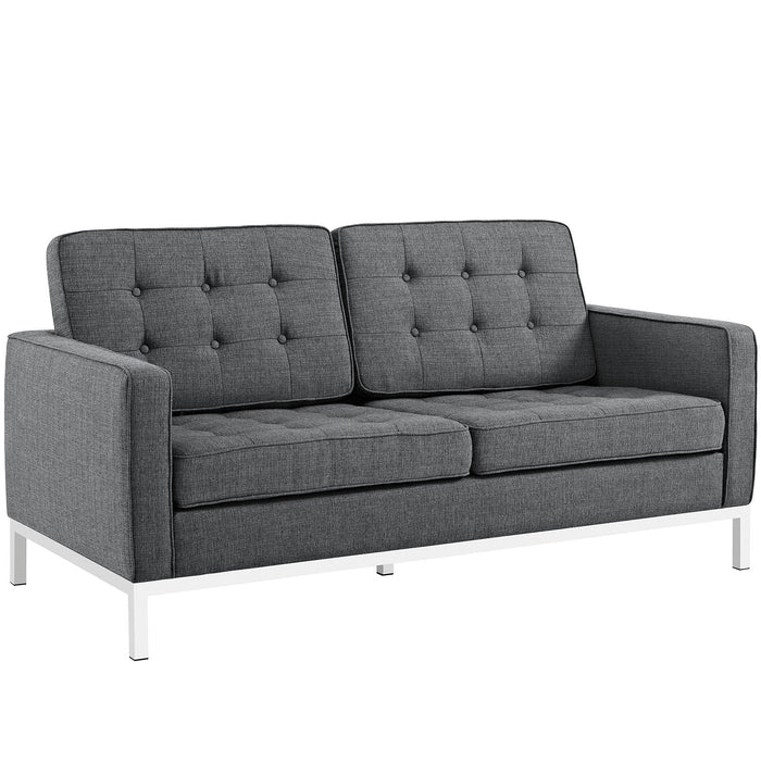 Loft Upholstered Fabric Loveseat - alternate angle view