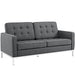 Loft Upholstered Fabric Loveseat - alternate angle view
