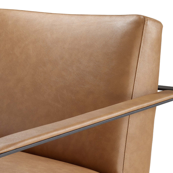 Modway Seg Vegan Leather Accent Chair Living Room Furniture - Features