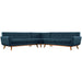 Engage L-Shaped Upholstered Fabric Sectional Sofa Azure EEI-2108-AZU-SET