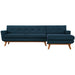 Engage Right-Facing Upholstered Fabric Sectional Sofa by Modway - specifications diagram