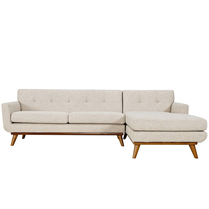Engage Right-Facing Upholstered Fabric Sectional Sofa by Modway - top view