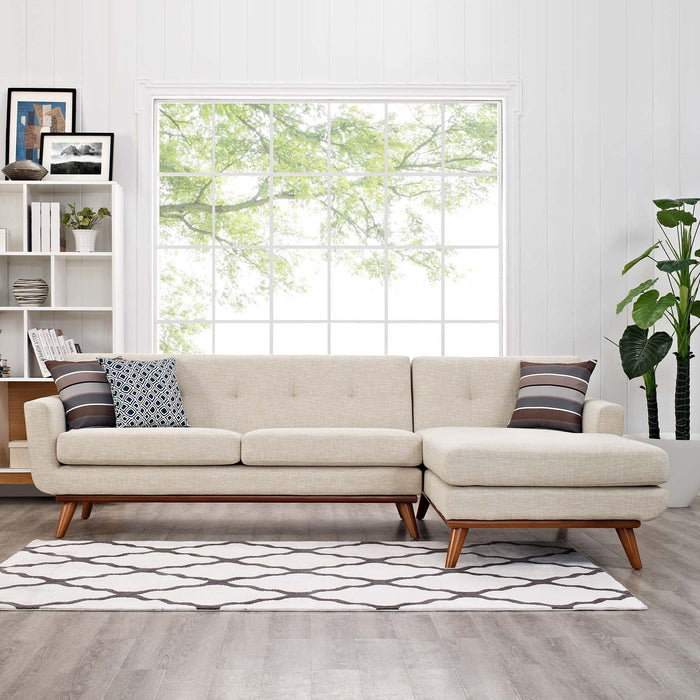 Engage Right-Facing Upholstered Fabric Sectional Sofa by Modway - lifestyle in-use