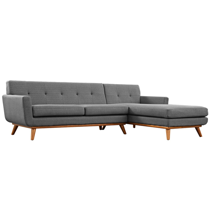 Engage Right-Facing Upholstered Fabric Sectional Sofa by Modway - control panel detail
