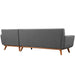 Engage Right-Facing Upholstered Fabric Sectional Sofa by Modway - product label