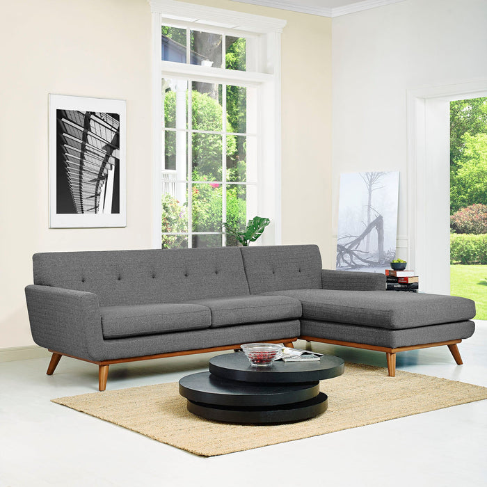 Engage Right-Facing Upholstered Fabric Sectional Sofa by Modway - interior view