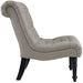 Modway Navigate Upholstered Fabric Lounge Chair Living Room Furniture in Gray - Side View