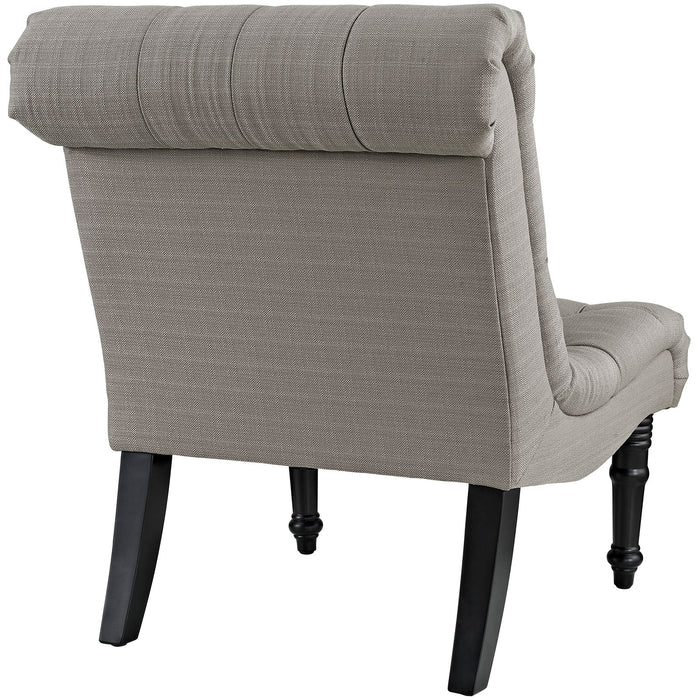 Modway Navigate Upholstered Fabric Lounge Chair Living Room Furniture in Gray - Detail View
