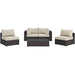 Convene 5 Piece Outdoor Patio Sectional Set by Modway - lifestyle in-use