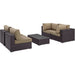 Convene 5 Piece Outdoor Patio Sectional Set by Modway - top view