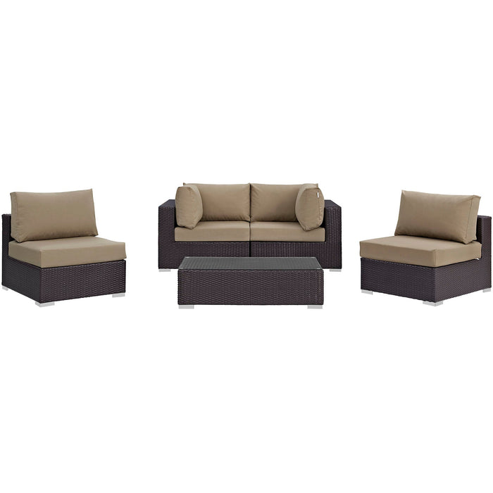 Convene 5 Piece Outdoor Patio Sectional Set by Modway - product label