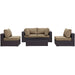 Convene 5 Piece Outdoor Patio Sectional Set by Modway - view 16