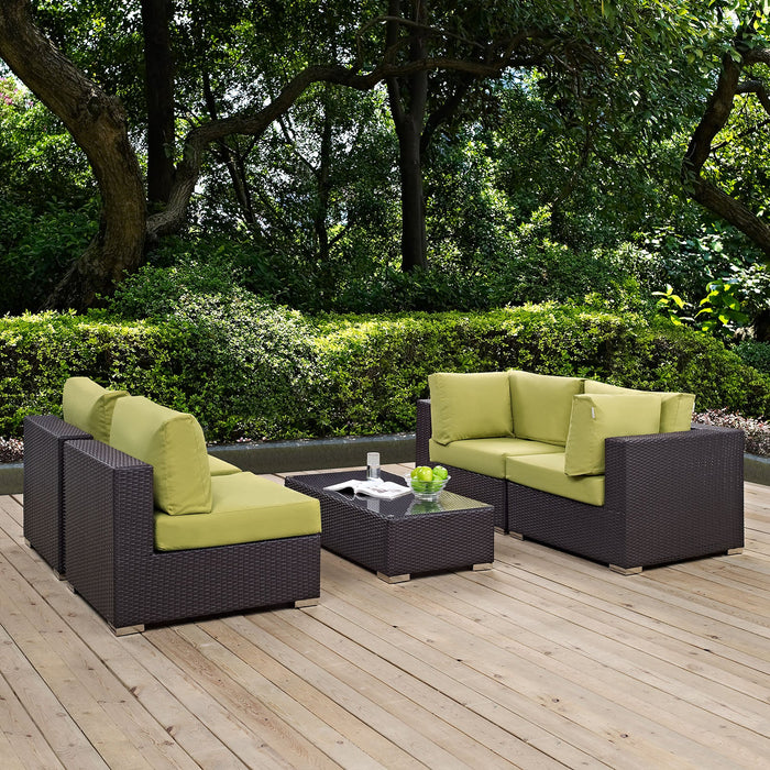 Convene 5 Piece Outdoor Patio Sectional Set by Modway - view 25