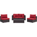 Convene 5 Piece Outdoor Patio Sectional Set outdoor patio furniture set lifestyle shot