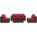 Convene 5 Piece Outdoor Patio Sectional Set outdoor patio furniture set seating detail