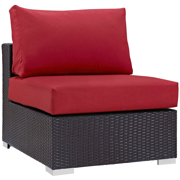 Convene 5 Piece Outdoor Patio Sectional Set outdoor patio furniture set dimensions and measurements