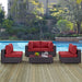 Convene 5 Piece Outdoor Patio Sectional Set outdoor patio furniture set detail close-up