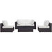 Convene 5 Piece Outdoor Patio Sectional Set outdoor patio furniture set seating detail