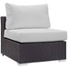 Convene 5 Piece Outdoor Patio Sectional Set outdoor patio furniture set dimensions and measurements
