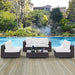 Convene 5 Piece Outdoor Patio Sectional Set outdoor patio furniture set detail close-up