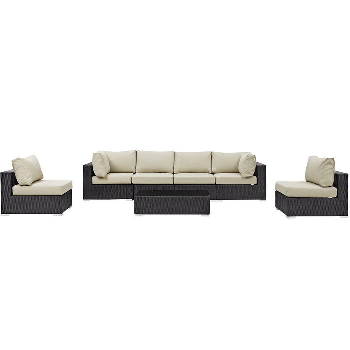 Convene 7 Piece Outdoor Patio Sectional Set by Modway - feature highlight