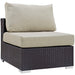 Convene 7 Piece Outdoor Patio Sectional Set by Modway - back view