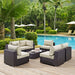 Convene 7 Piece Outdoor Patio Sectional Set by Modway - front view