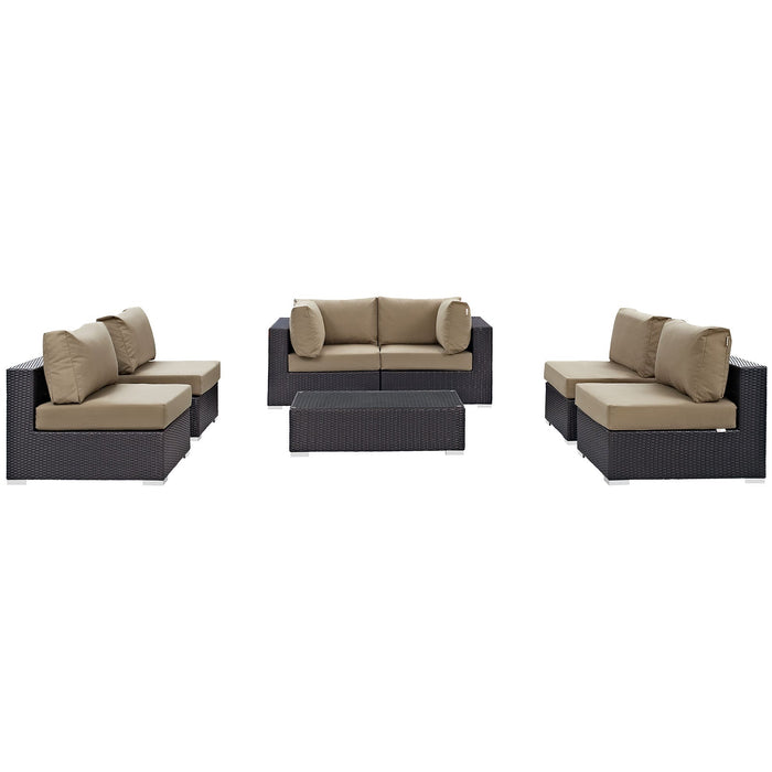 Convene 7 Piece Outdoor Patio Sectional Set by Modway - view 17