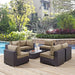 Convene 7 Piece Outdoor Patio Sectional Set by Modway - control panel detail