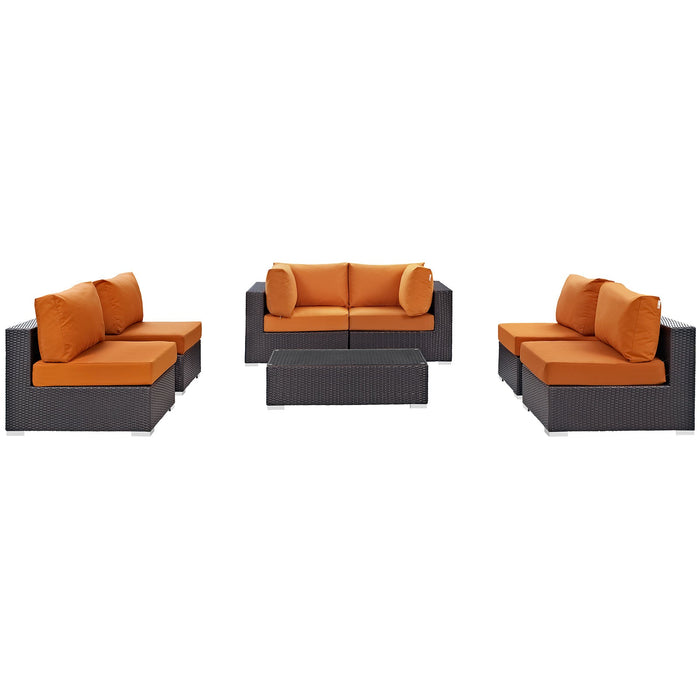 Convene 7 Piece Outdoor Patio Sectional Set by Modway - view 26