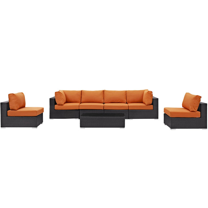 Convene 7 Piece Outdoor Patio Sectional Set by Modway - view 27