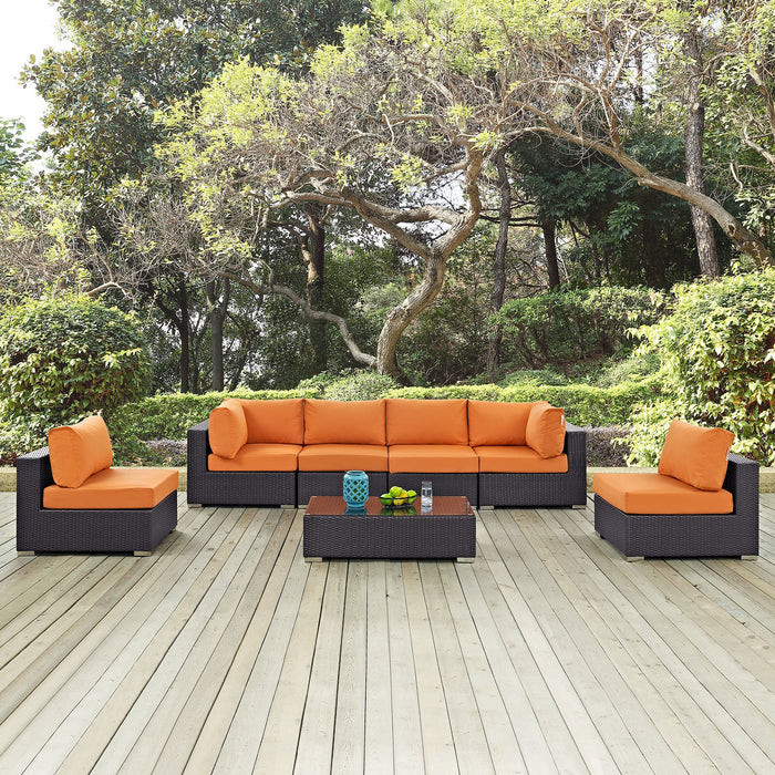 Convene 7 Piece Outdoor Patio Sectional Set by Modway - view 21