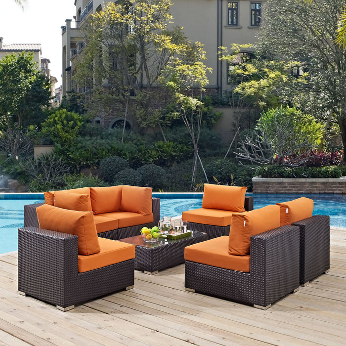 Convene 7 Piece Outdoor Patio Sectional Set by Modway - view 19