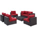 Convene 7 Piece Outdoor Patio Sectional Set outdoor patio furniture set seating detail