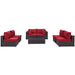 Convene 7 Piece Outdoor Patio Sectional Set outdoor patio furniture set lifestyle shot
