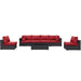 Convene 7 Piece Outdoor Patio Sectional Set outdoor patio furniture set dimensions and measurements
