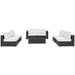 Convene 7 Piece Outdoor Patio Sectional Set outdoor patio furniture set dimensions and measurements
