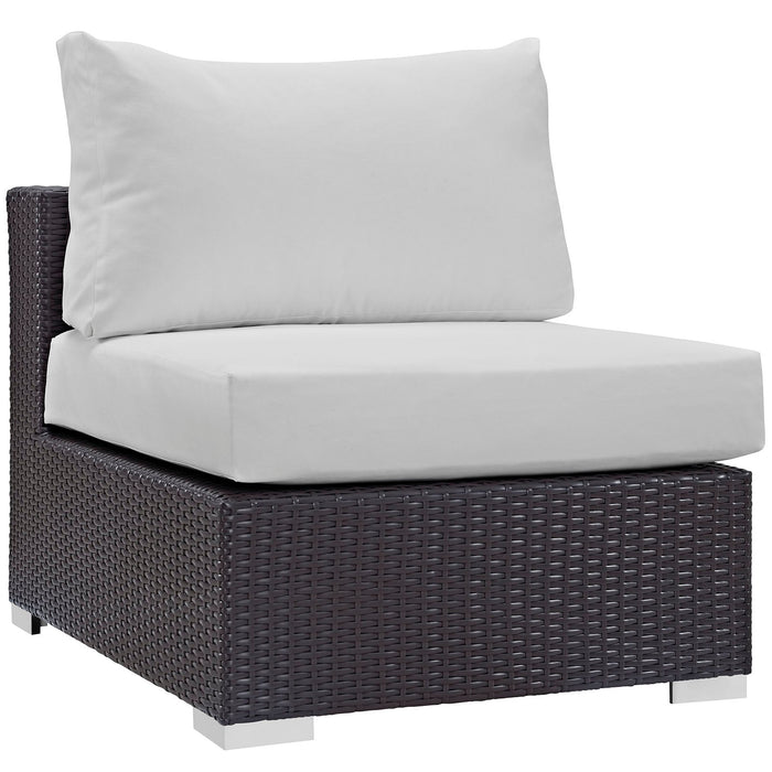 Convene 7 Piece Outdoor Patio Sectional Set outdoor patio furniture set side view