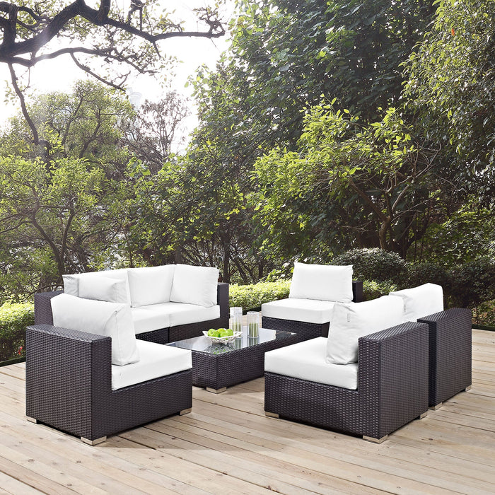 Convene 7 Piece Outdoor Patio Sectional Set outdoor patio furniture set seating detail